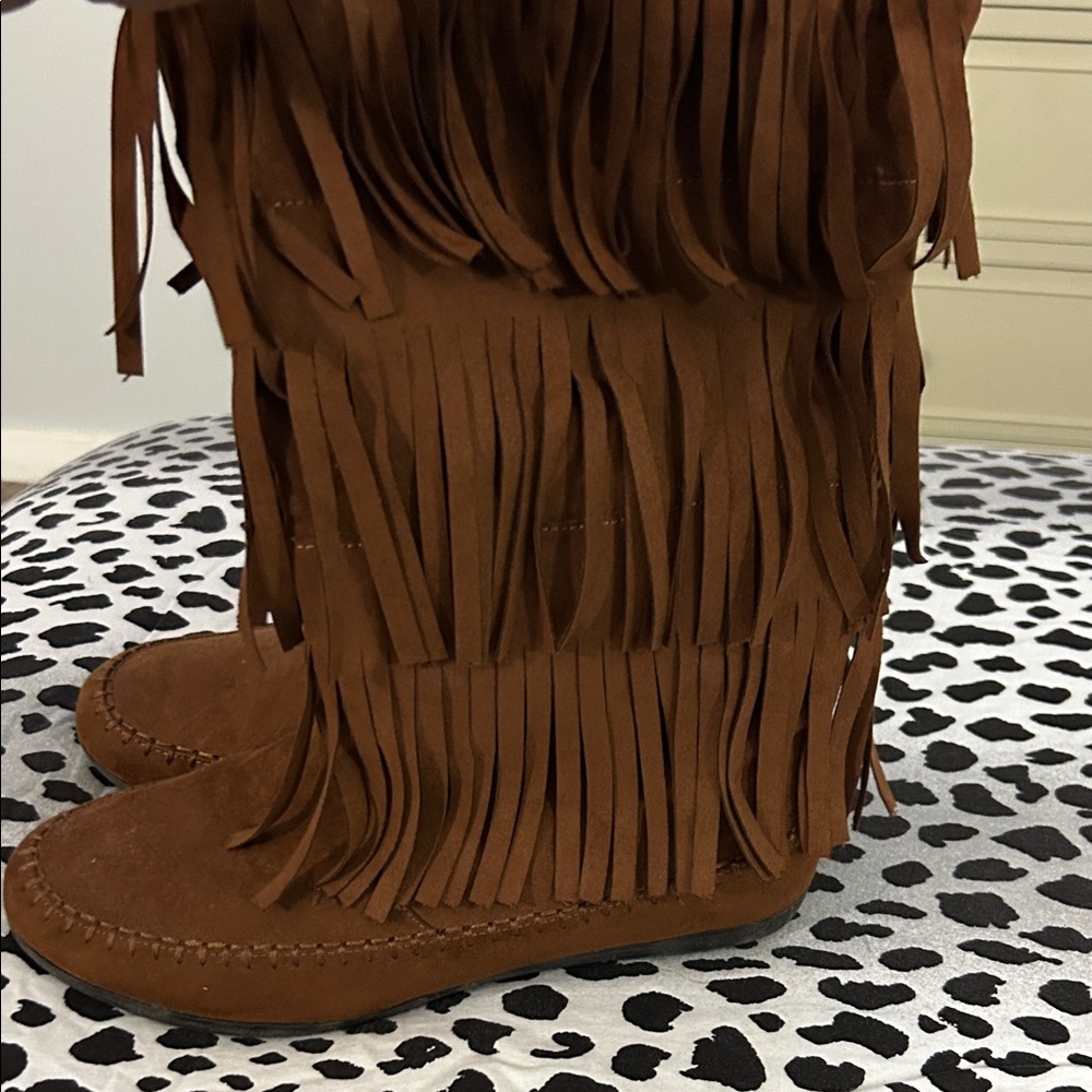 Kohl's Brown Fringe Moccasins